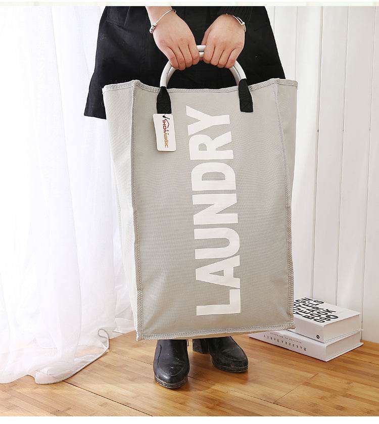 Foldable Fabric Laundry Bag Waterproof Dirty Clothes Hamper - Mubimart