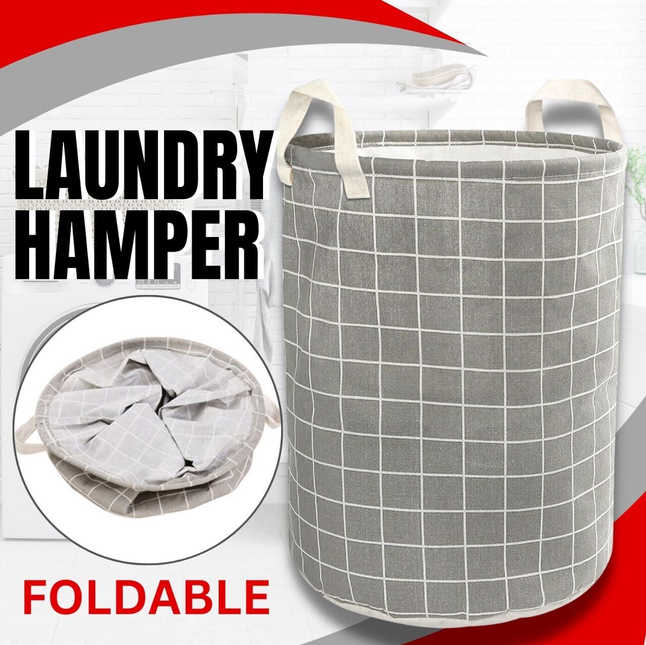 Foldable Hamper - Lightweight Laundry Basket Washing Bag For Home, Dorm & Travel - Mubimart -  