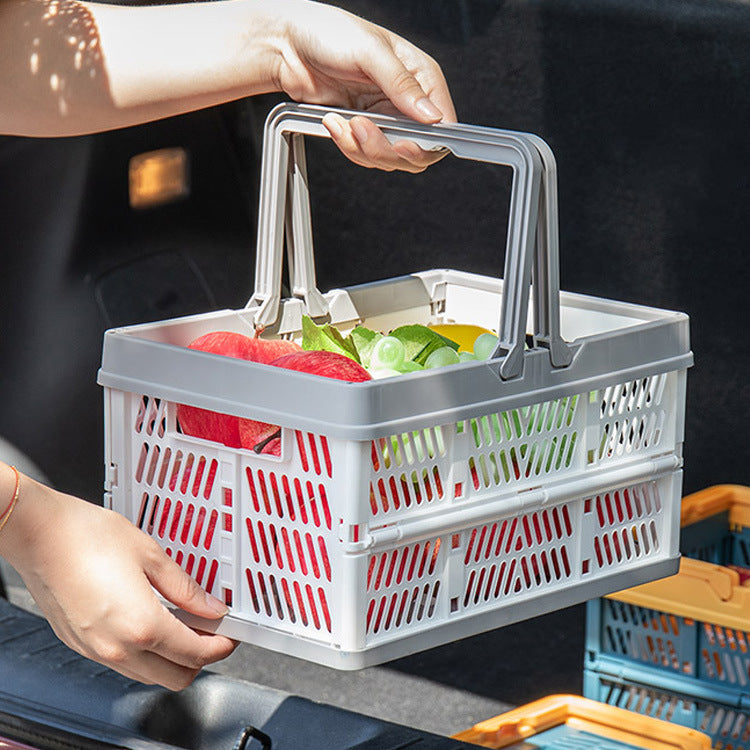 Foldable Portable Plastic Storage Basket - Mubimart - Plastic basket 