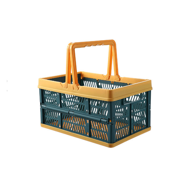 Foldable Portable Plastic Storage Basket - Mubimart -  