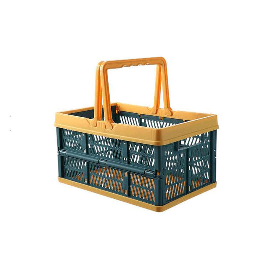 Foldable Portable Plastic Storage Basket - Mubimart