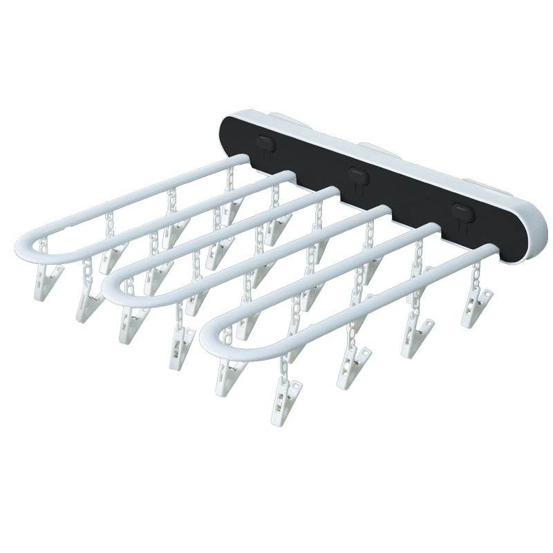 Foldable Socks Hanger Rack Clothespin Underwear Hanging Rack Drying - Mubimart
