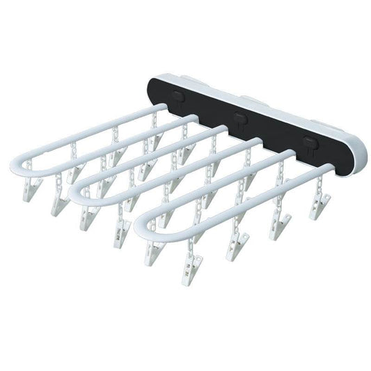 Foldable Socks Hanger Rack Clothespin Underwear Hanging Rack Drying - Mubimart