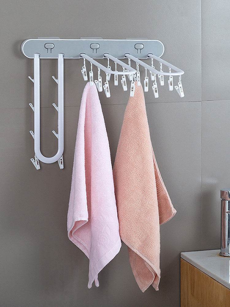 Foldable Socks Hanger Rack Clothespin Underwear Hanging Rack Drying - Mubimart