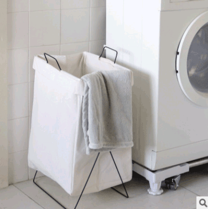 Foldable fabric hamper household laundry basket large storage basket bathroom clothes storage basket - Mubimart