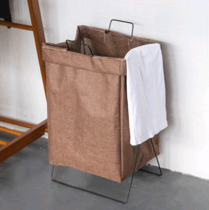 Foldable fabric hamper household laundry basket large storage basket bathroom clothes storage basket - Mubimart