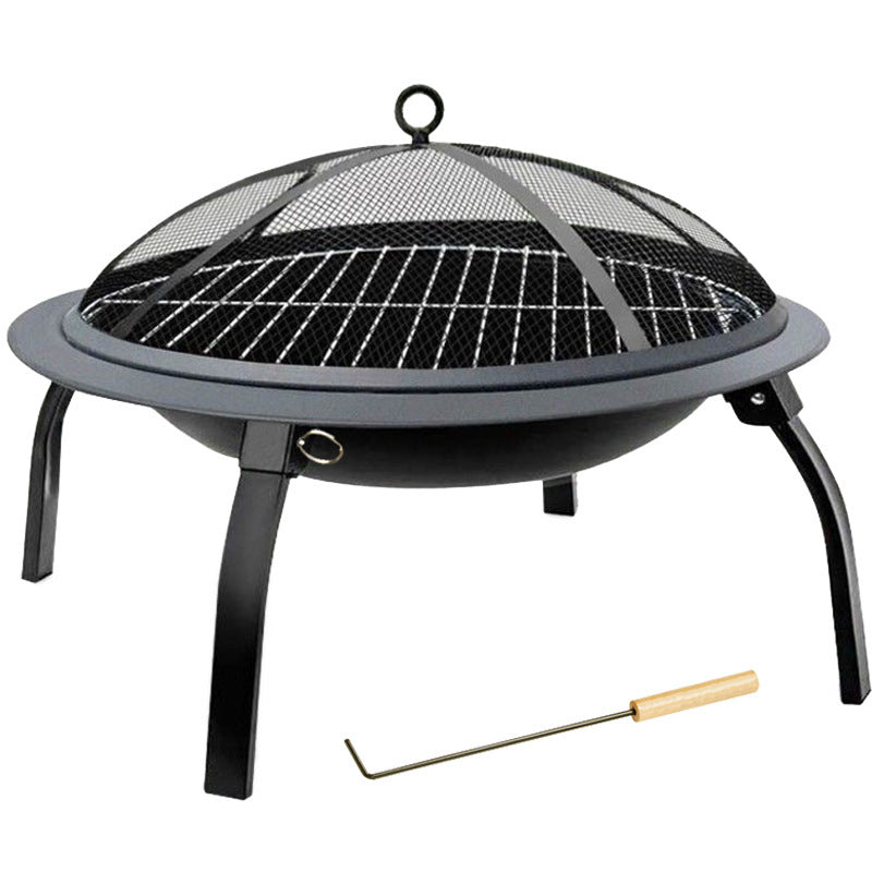 Folding BBQ Grill Outdoor CampStove Portable Barbecue Grill Household Charcoal Heating Brazier Charcoal Stove Indoor Roasting Stove - Mubimart -  