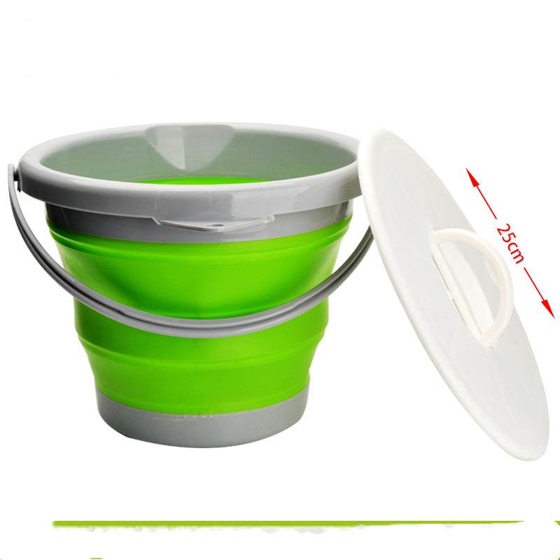 Folding Fishing Bucket Silicone Retractable - Mubimart