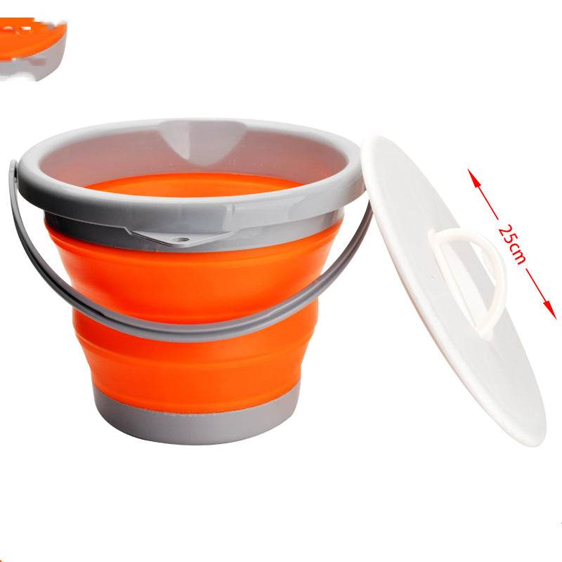 Folding Fishing Bucket Silicone Retractable - Mubimart