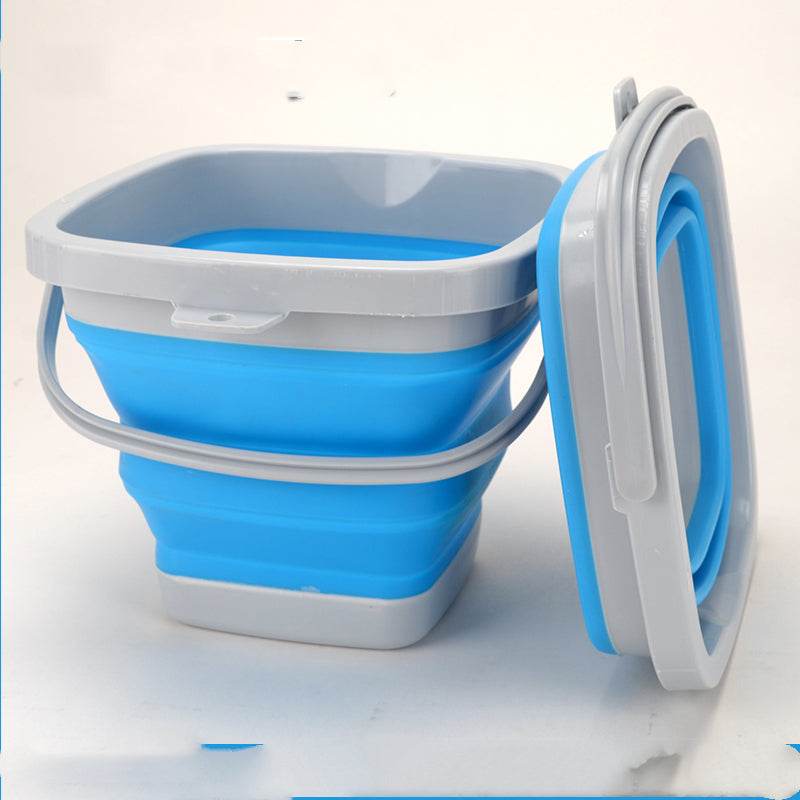 Folding Fishing Bucket Silicone Retractable - Mubimart