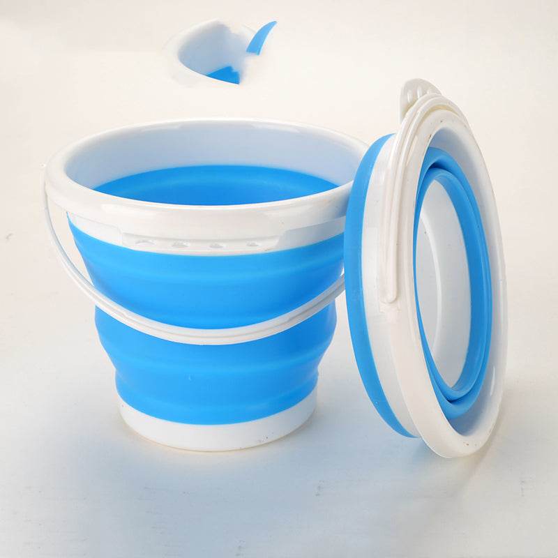 Folding Fishing Bucket Silicone Retractable - Mubimart