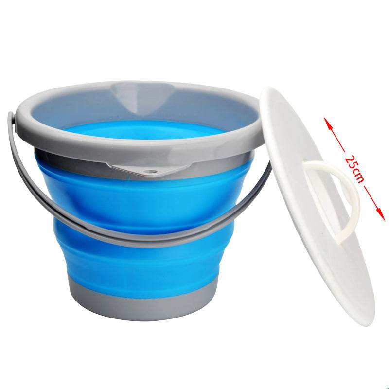Folding Fishing Bucket Silicone Retractable - Mubimart