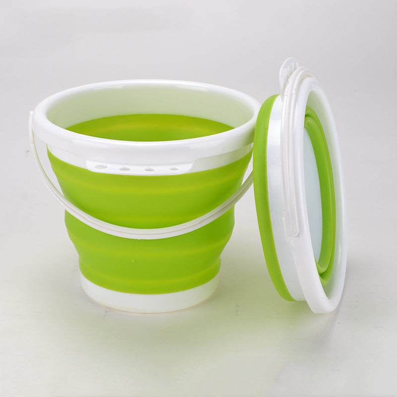 Folding Fishing Bucket Silicone Retractable - Mubimart