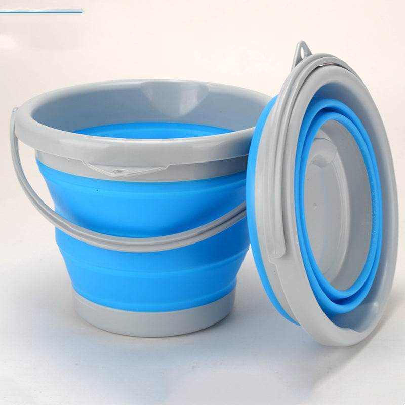 Folding Fishing Bucket Silicone Retractable - Mubimart