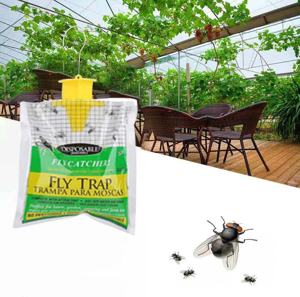 Folding Hanging Fly Trap Cage Outdoor Indoor Fly Bag - Mubimart -  