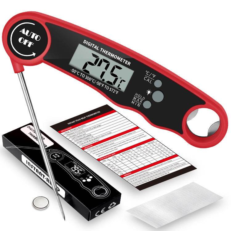Folding Kitchen Food Thermometer Electronic Food Grill Thermometer - Mubimart