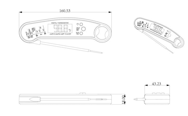 Food Barbecue Thermometer - Mubimart