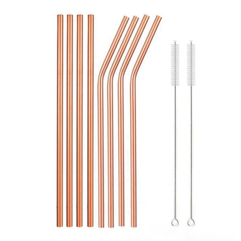 Food Grade 304 Stainless Steel Color Metal Straws - Mubimart