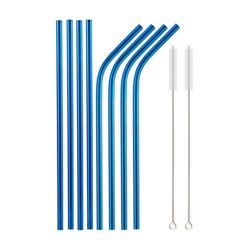 Food Grade 304 Stainless Steel Color Metal Straws - Mubimart -  