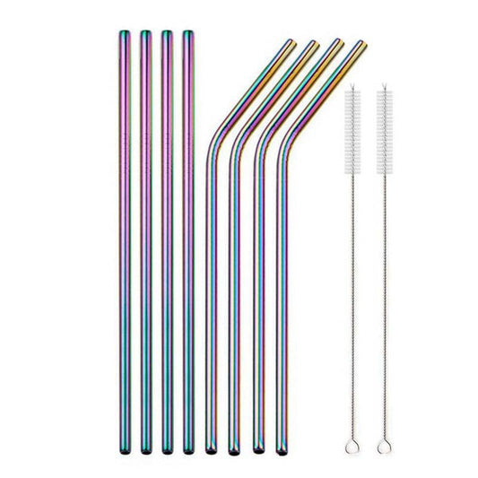 Food Grade 304 Stainless Steel Color Metal Straws - Mubimart