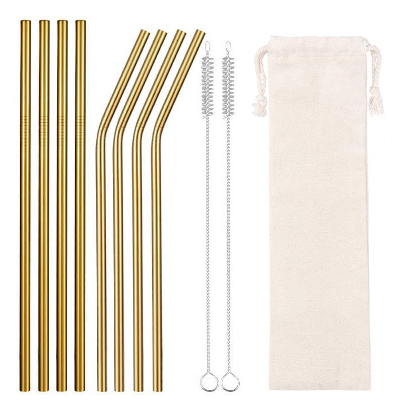 Food Grade 304 Stainless Steel Color Metal Straws - Mubimart -  