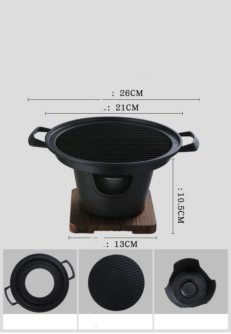 Food Non-Stick Small Barbecue Grill Household Indoor Barbecue Small Grill - Mubimart