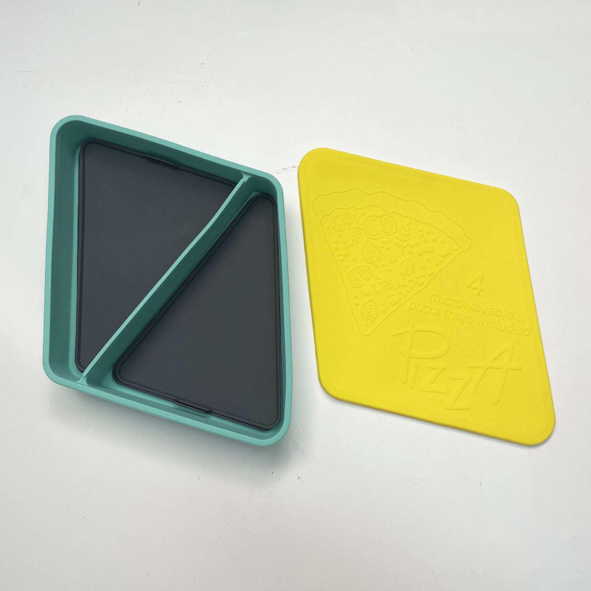 Food Packing And Storage Triangle Pizza Silicone Storage Box - Mubimart