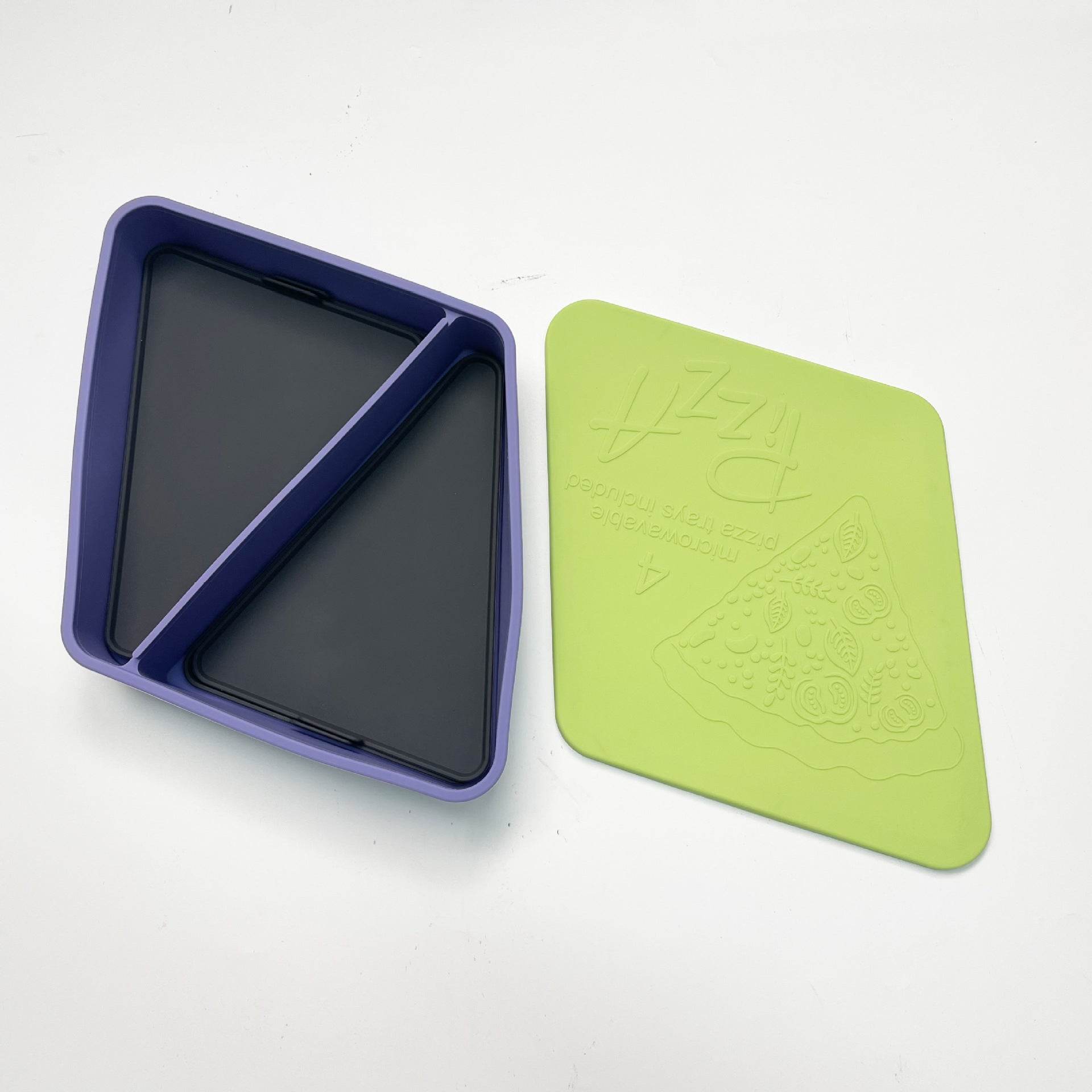 Food Packing And Storage Triangle Pizza Silicone Storage Box - Mubimart