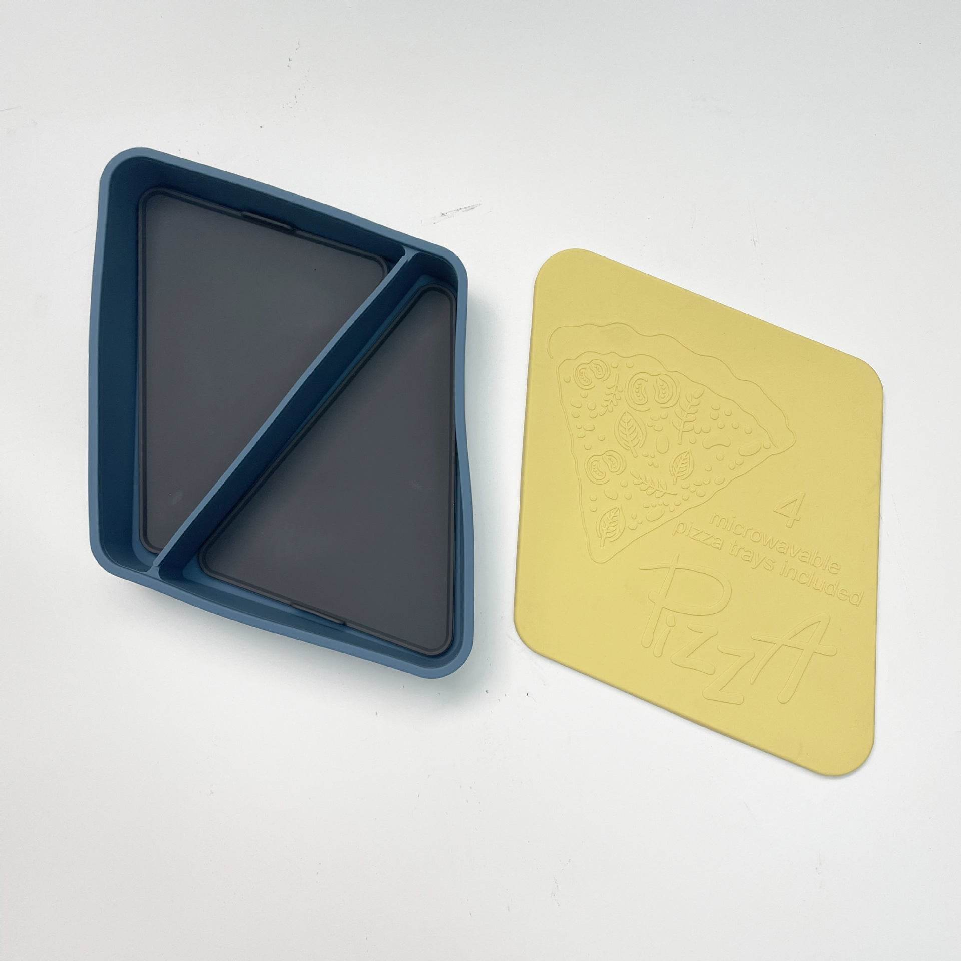 Food Packing And Storage Triangle Pizza Silicone Storage Box - Mubimart