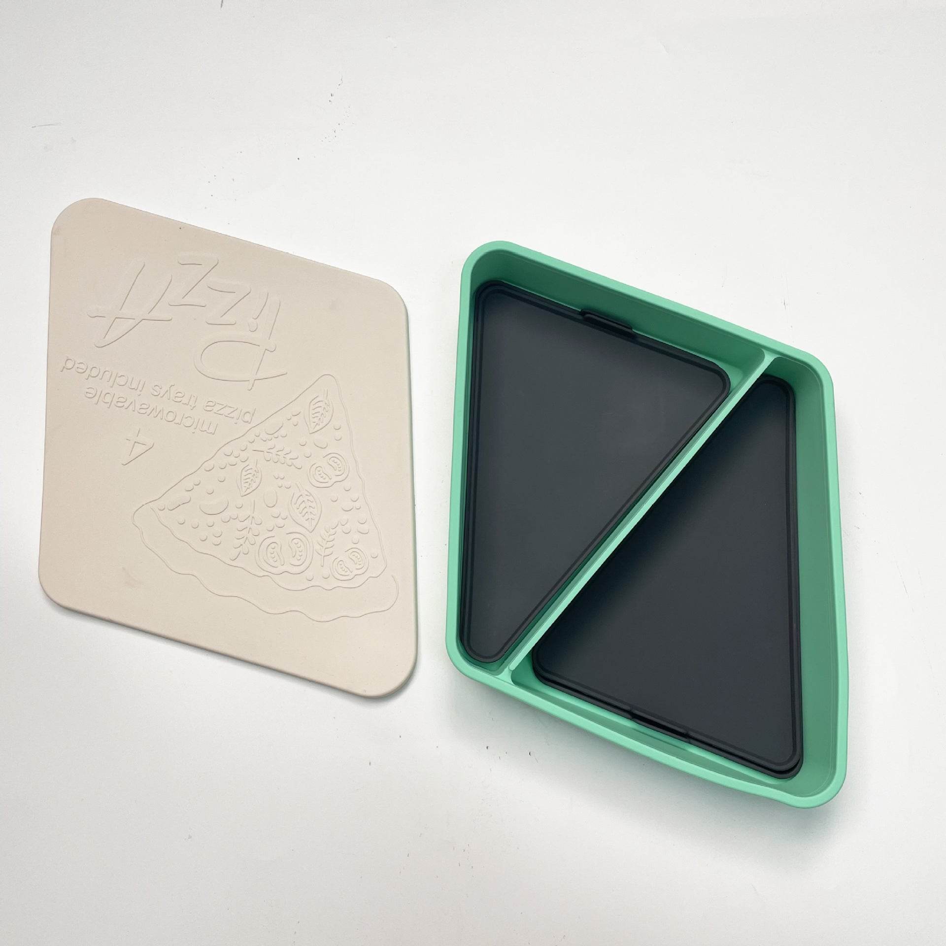 Food Packing And Storage Triangle Pizza Silicone Storage Box - Mubimart
