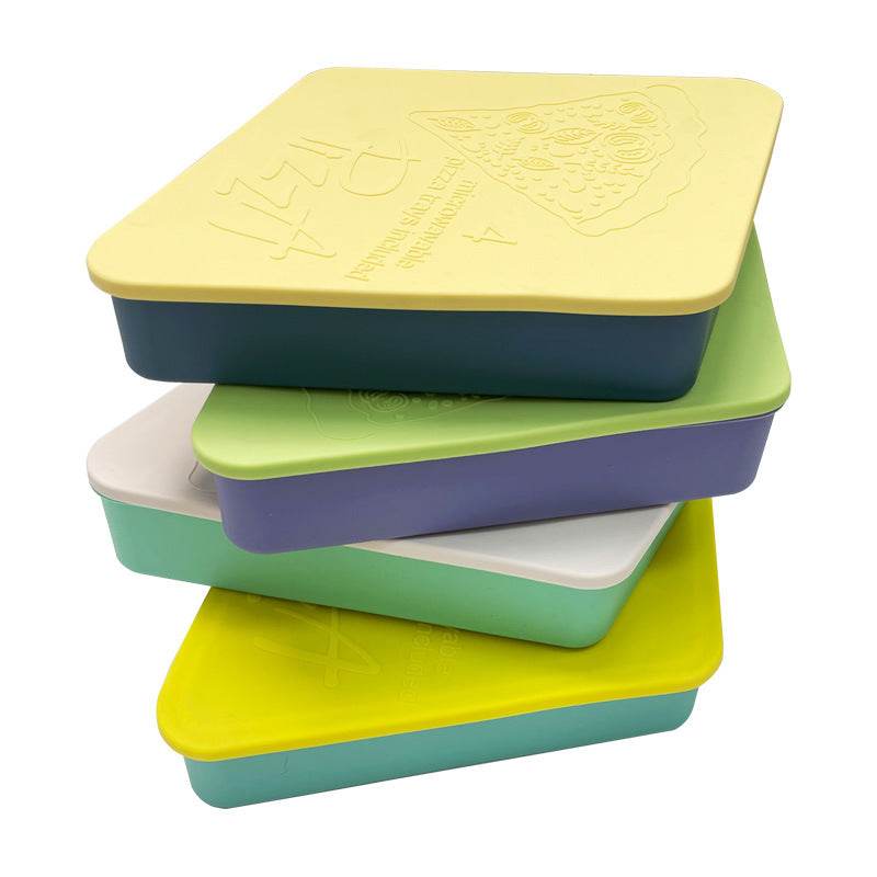Food Packing And Storage Triangle Pizza Silicone Storage Box - Mubimart