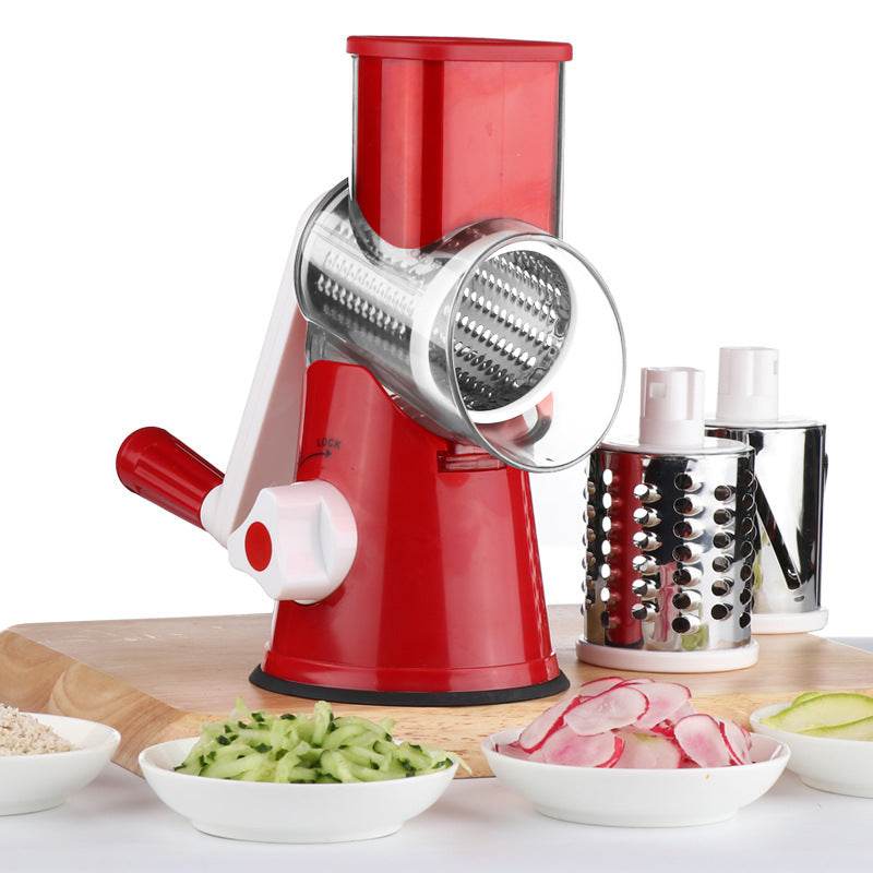 Food Processor Vegetable Chopper Kitchen Roller Gadgets Tool Vegetable Cutter Round Slicer Graters Potato Carrot Cheese Shredder - Mubimart