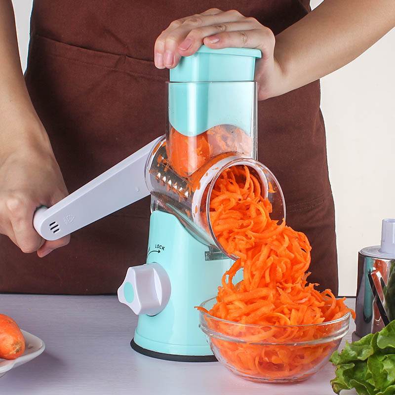 Food Processor Vegetable Chopper Kitchen Roller Gadgets Tool Vegetable Cutter Round Slicer Graters Potato Carrot Cheese Shredder - Mubimart