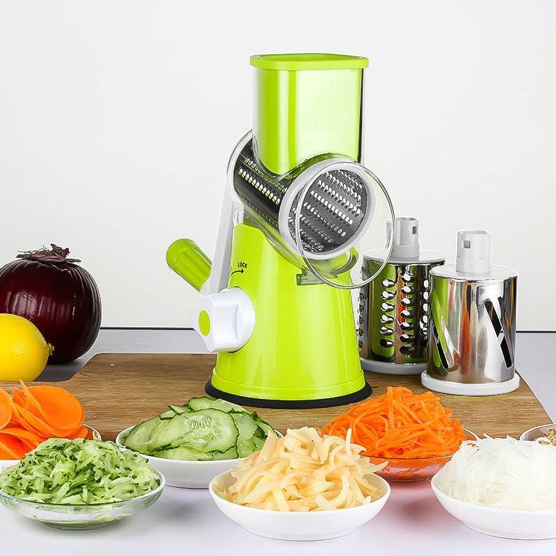 Food Processor Vegetable Chopper Kitchen Roller Gadgets Tool Vegetable Cutter Round Slicer Graters Potato Carrot Cheese Shredder - Mubimart