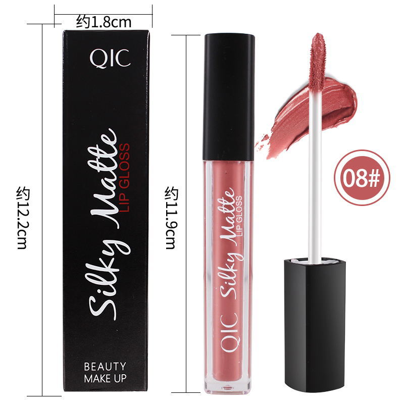 For QIC color Qini cross-border explosion matte velvet waterproof non stick cup Liquid Lip Gloss Lipstick Lip Glaze - Mubimart -  