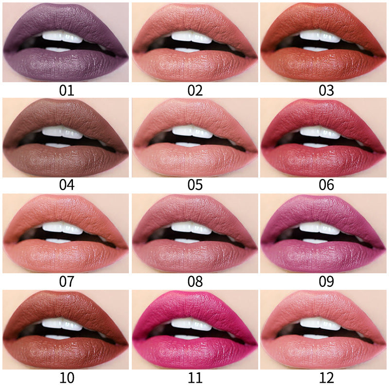 For QIC color Qini cross-border explosion matte velvet waterproof non stick cup Liquid Lip Gloss Lipstick Lip Glaze - Mubimart -  