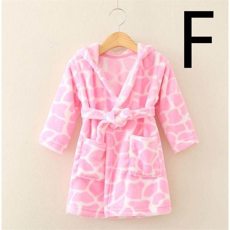 Four Seasons Home Service, Children's Clothing, Children's Bathrobe, Robe, Thickened Flannel - Mubimart