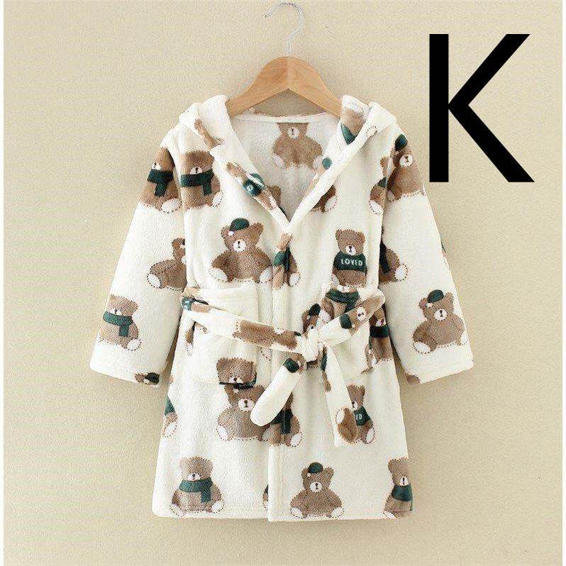 Four Seasons Home Service, Children's Clothing, Children's Bathrobe, Robe, Thickened Flannel - Mubimart