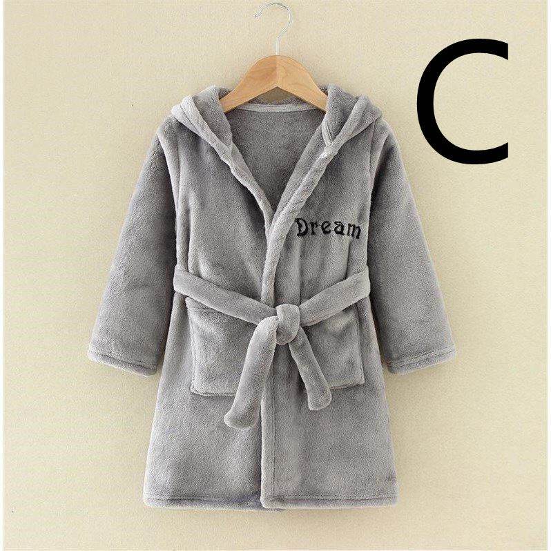 Four Seasons Home Service, Children's Clothing, Children's Bathrobe, Robe, Thickened Flannel - Mubimart