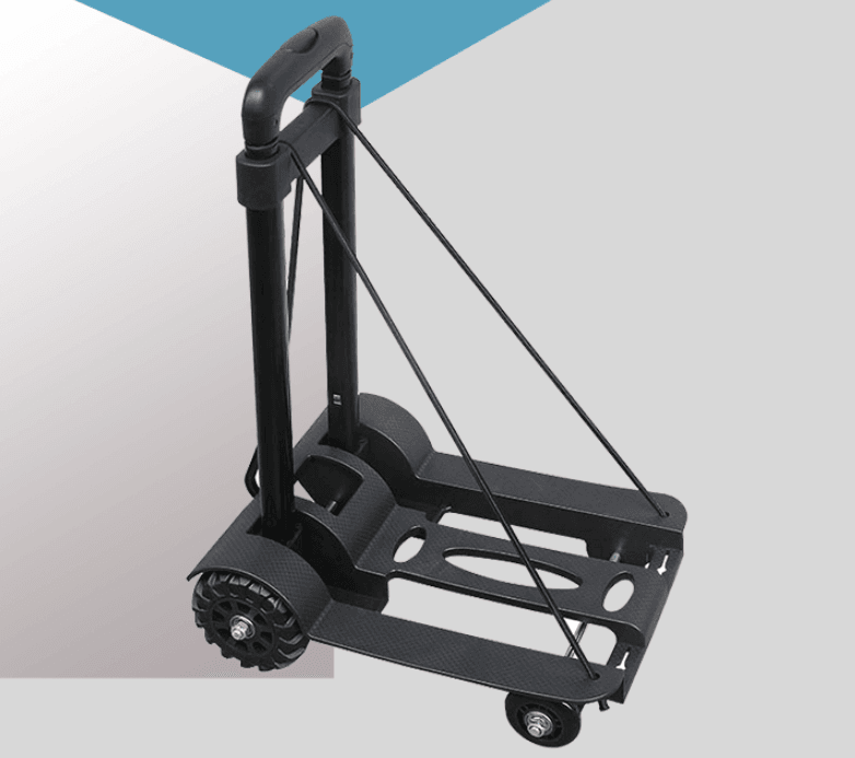 Four-Wheel Foldable Luggage Cart Portable Shopping Trolley Trolley Trolley - Mubimart