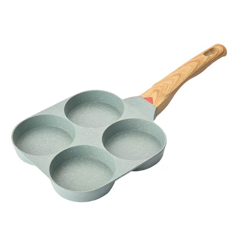 Four-hole Egg Frying Pan Medical Stone Non-stick Pan Home Breakfast Mini Frying Pan - Mubimart