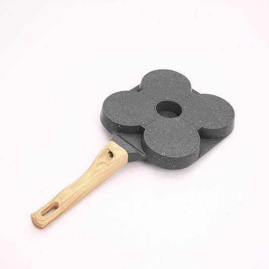 Four-hole Egg Frying Pan Medical Stone Non-stick Pan Home Breakfast Mini Frying Pan - Mubimart