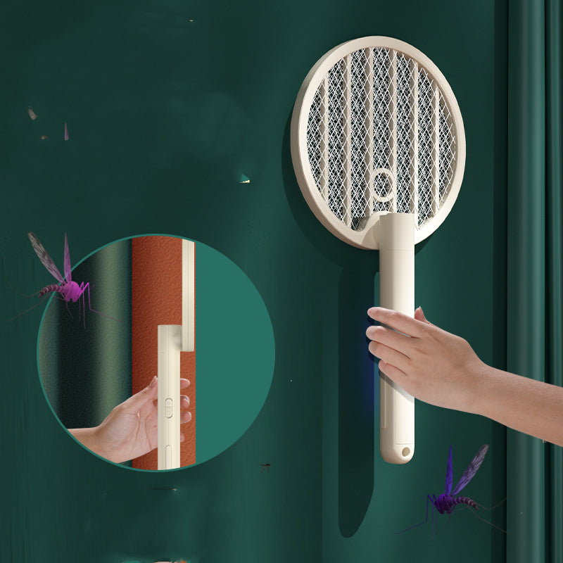 Four-in-one New Mosquito Killing Swatter Folding Home Charging - Mubimart - Fly Swatter 