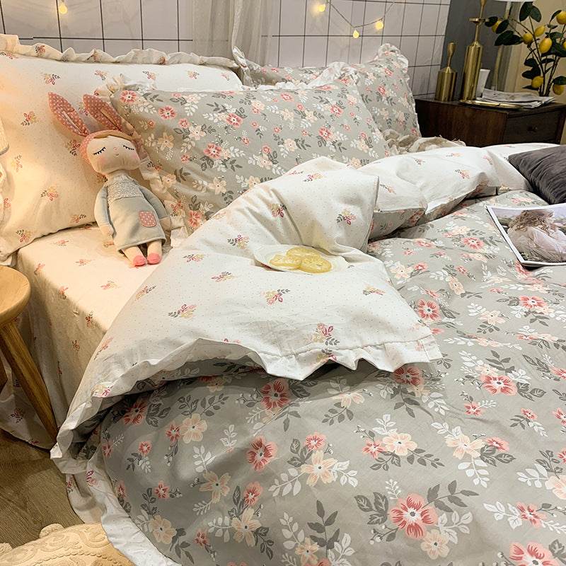 Four-piece Cotton Bedding Summer Princess Style Sheets - Mubimart