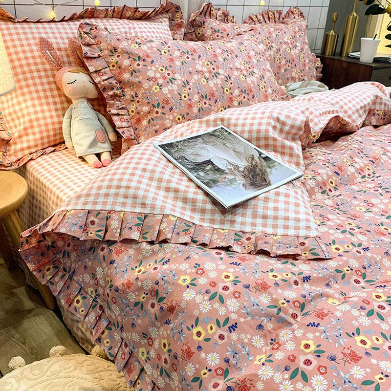 Four-piece Cotton Bedding Summer Princess Style Sheets - Mubimart