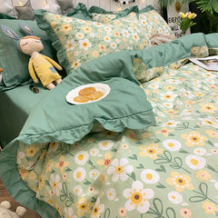 Four-piece Cotton Bedding Summer Princess Style Sheets - Mubimart -  