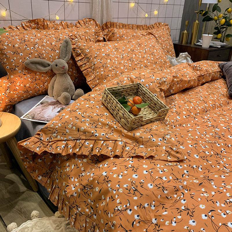 Four-piece Cotton Bedding Summer Princess Style Sheets - Mubimart