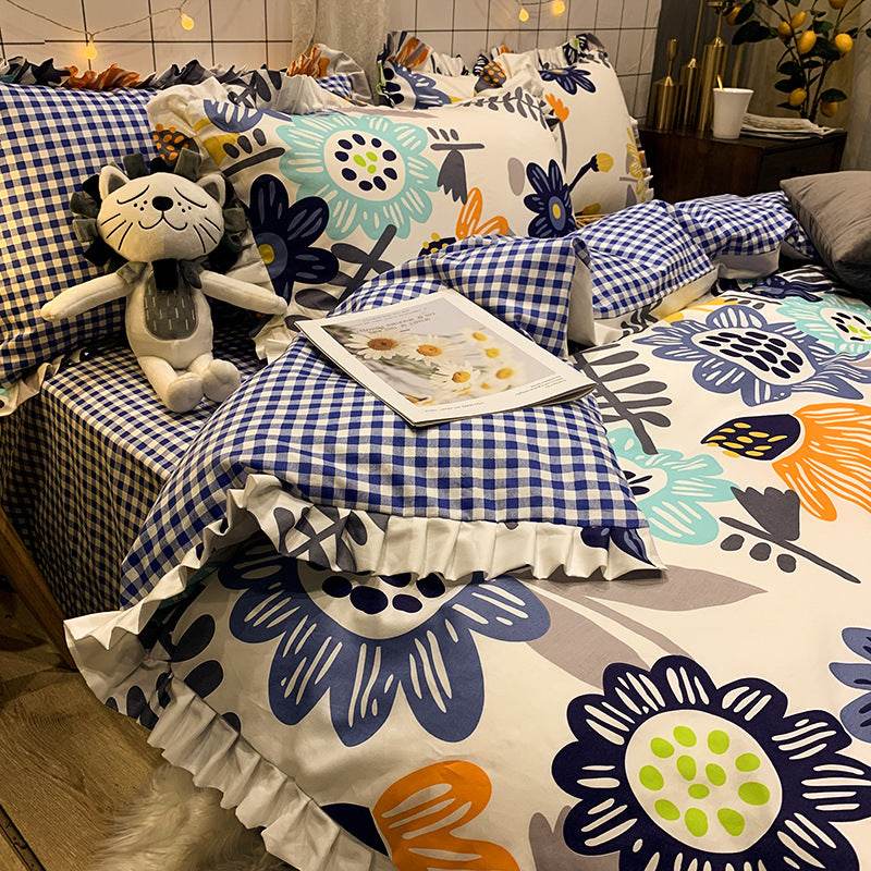 Four-piece Cotton Bedding Summer Princess Style Sheets - Mubimart