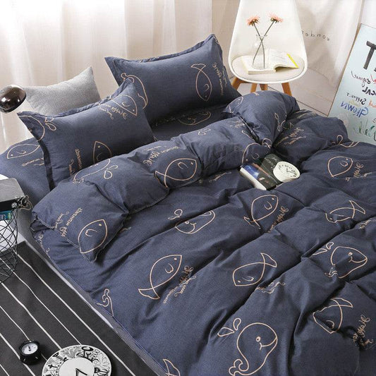 Four-piece Cotton Winter Quilt Core Set For Spring And Autumn - Mubimart