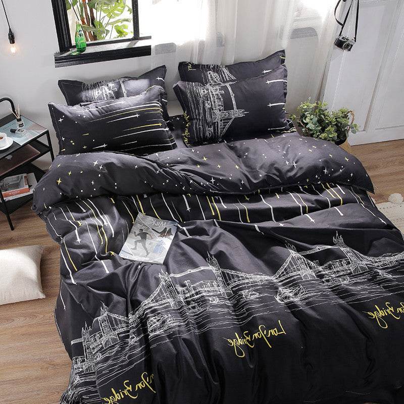 Four-piece Cotton Winter Quilt Core Set For Spring And Autumn - Mubimart